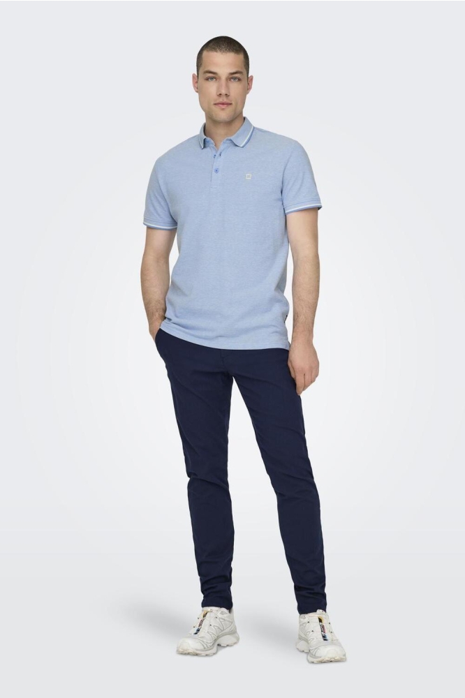 ONSFLETCHER SLIM SS POLO NOOS 22024827 Marina/MARINA W
